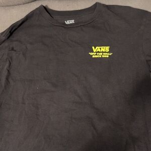 Vans Black T-Shirt with Yellow Logo